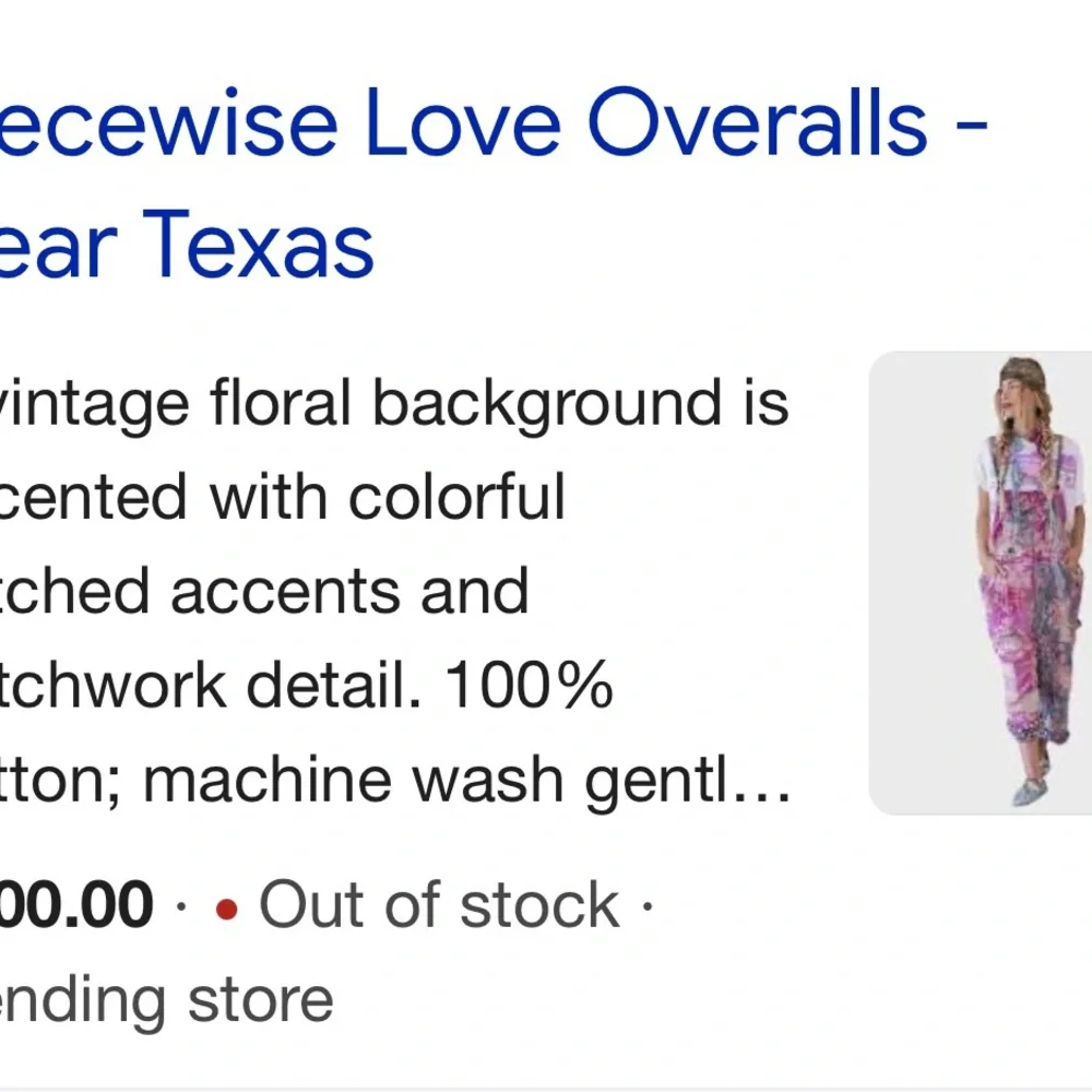 Magnolia Pearl Patchwork Overalls in Pink and Blue Gently worn. A must have!! - Picture 15 of 16